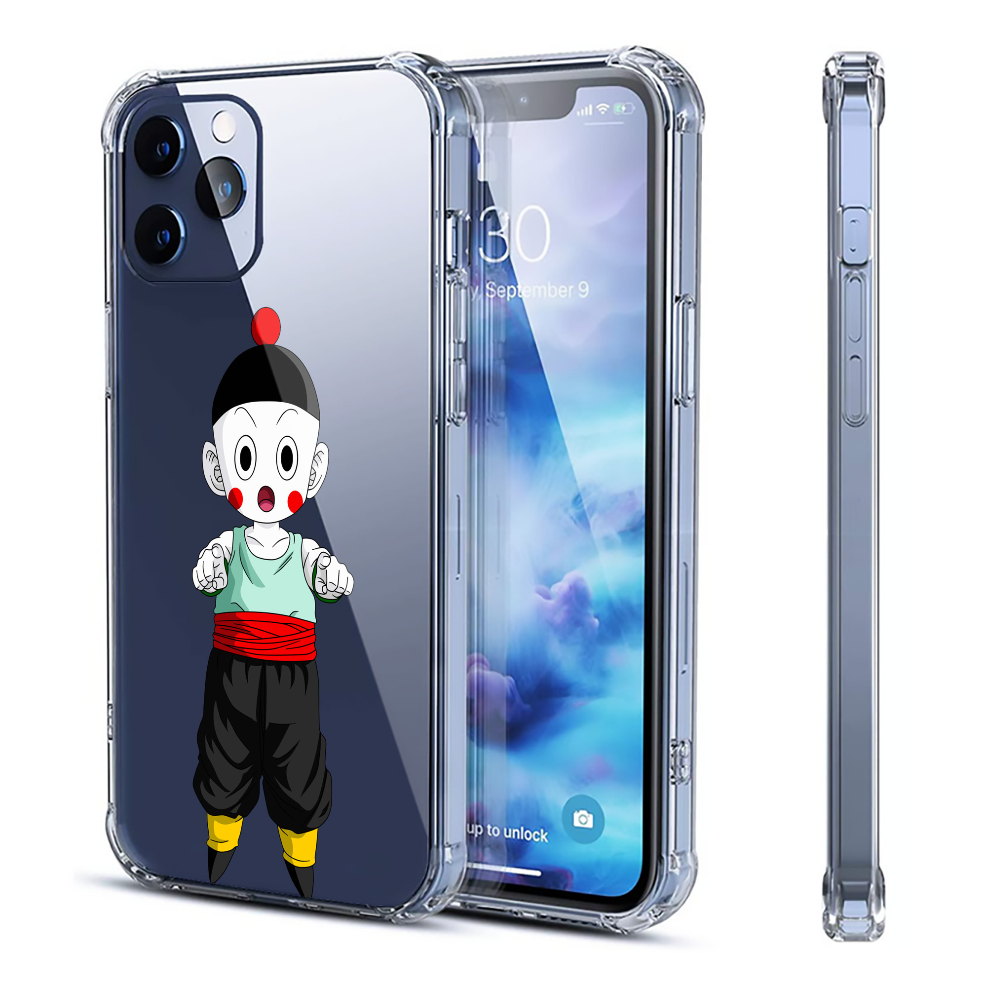 （画像用） ドラゴンボール 餃子（チャオズ）DRAGON BALL Chaoz 【iPhone 12シリーズ対応】透明スマホケース（クリアソフトケース）
